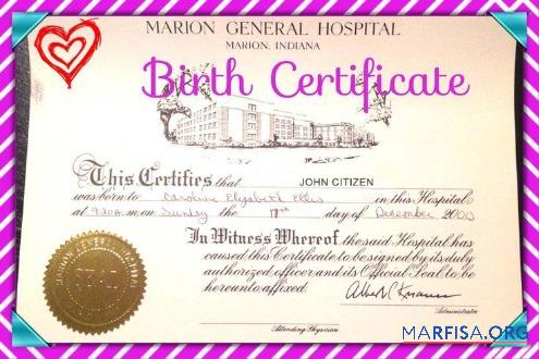 Blank India Marion General hospital birth certificate download for verification